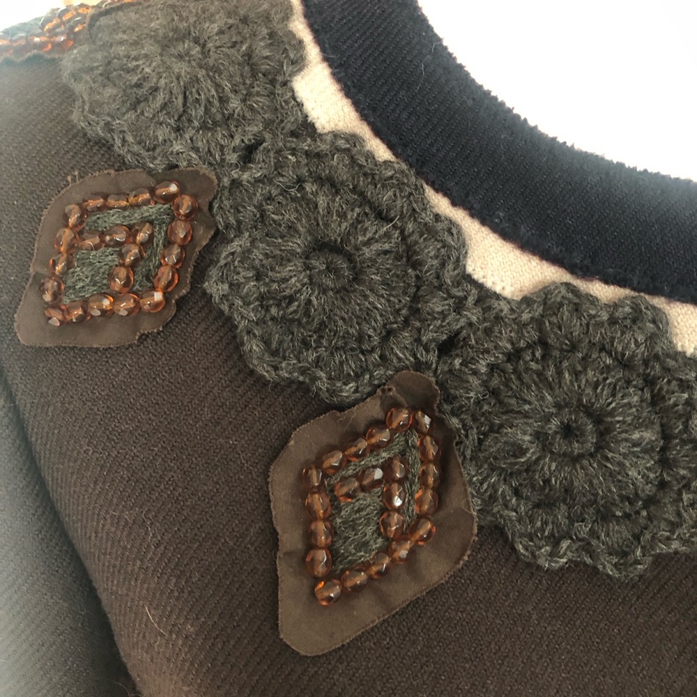 Vintage Prada short textured wool embellished jacket